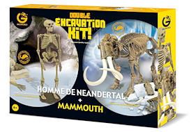 Kit de fouille double : néandertal et mammouth