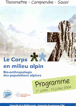 Affiche Corps en milieu Alpin 2004
