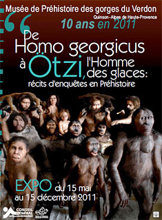 De Homo georgicus à Otzi, exposition au Musée de Préhistoire de Quinson