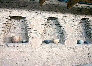 Reconstitution de l'intérieur d'une maison à Arkaim