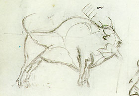 Grotte d'Altamira - Bisons - Relev&eacute; henri Breuil 