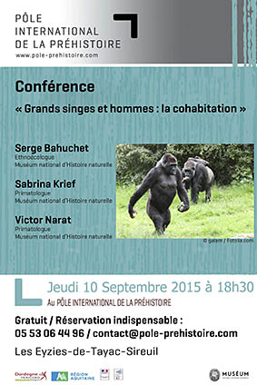 Grands singes et hommes : la cohabitation - Conférence au PIP des Eyzies