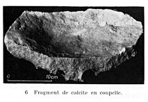 Coupelle en calcite d&eacute;couverte &agrave; Villars