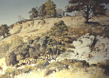 Reconstitution environnement de la grotte du Vallonnet il
        y