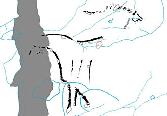 Relev&eacute; du panneau des chevaux