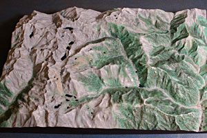 Maquette de la r&eacute;gion de Mont B&eacute;go