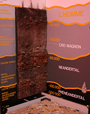 Chronologie, d&eacute;coupe d'une stratigraphie