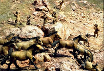 Sc&egrave;ne de chasse reconstitu&eacute;e - Mus&eacute;e de Solutr&eacute; 