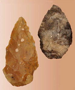 Outils de pierre retrouvés à Saint-Astier
