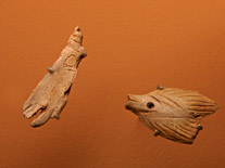 Contours d&eacute;coup&eacute;s bouquetin poisson - Grotte Gourdan