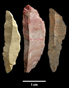 Lames - microlithes découvertes sur le site de Pinnacle Point