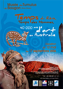 Affiche Art Arborigène - Australie - Exposition Musée des Tumulus de Bougon