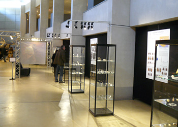 Vitrines de l'exposition