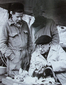 Henri Breuil et André Leroi-Gourhan à Arcy sur Cure