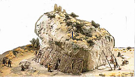 Maquette d'un bivouac mésolithique - Musée de Bolzano ©