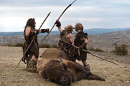 Chasse au bison par néandertal