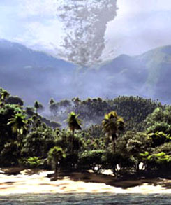 L'éruption volcanique du Toba, il y a 74 000 ans...