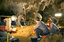 Fouilles grottes Mayenne - Rochefort et Chèvre