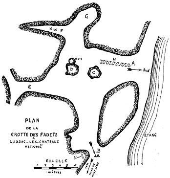 Grotte des Fadets - Plan