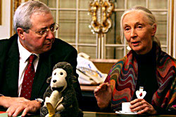 Jane Goodall et Jean-Paul Huchon