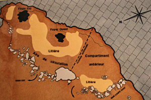 Le Plan de la hutte de la grotte du Lazaret