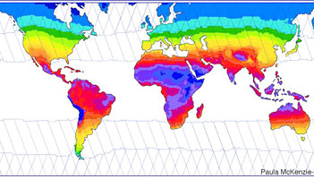 Radiations UV dans le monde