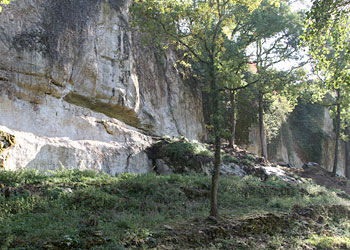 Castel Merle, les falaises et les abris sous roches