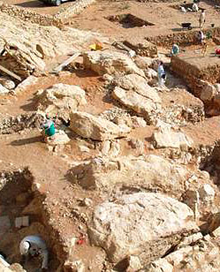 Le site de fouilles à Djebel-Faya
