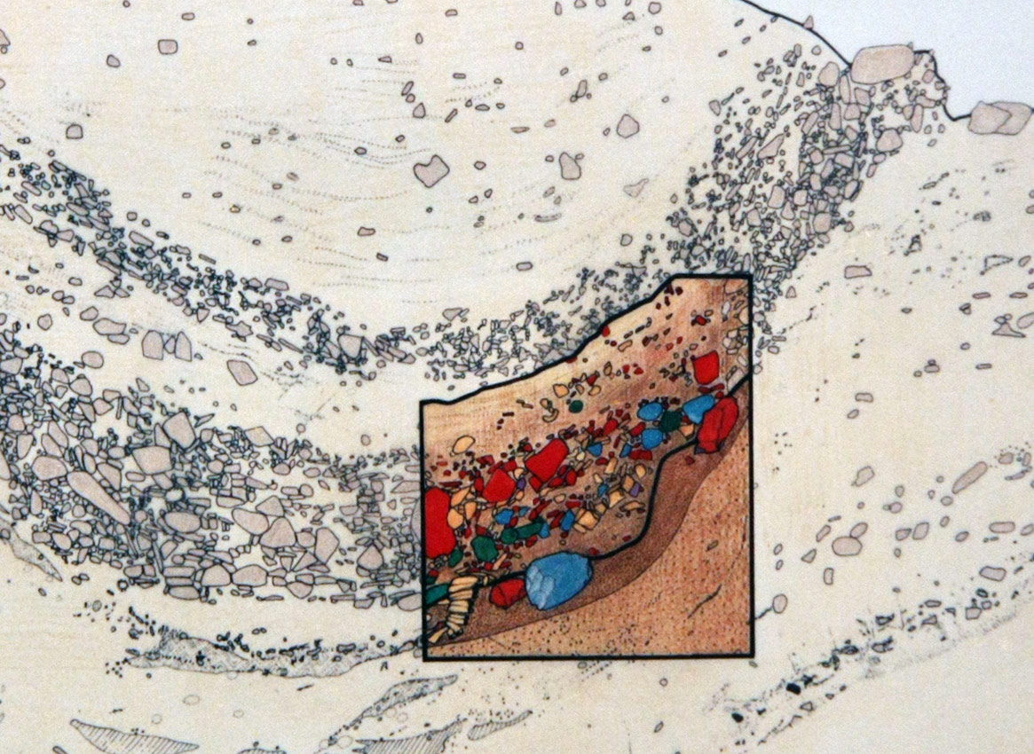 Caune Arago coupe stratigraphie