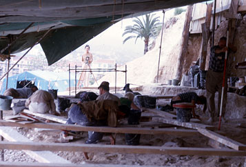 Le chantier de fouilles de Terra Amata en 1966