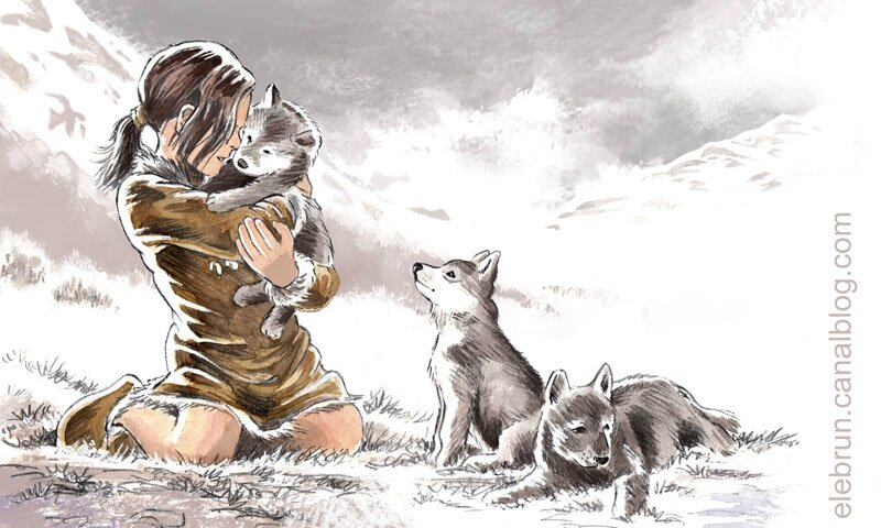 Du loup au chien à la préhistoire - Hominides